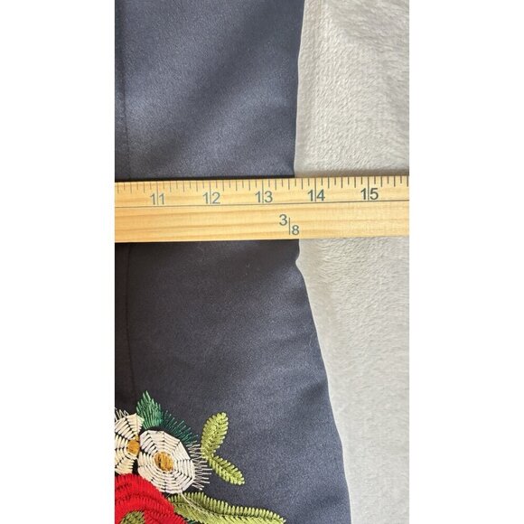 Medi-Dress by Friday Dark Blue Embroidered Flower Modern Sleeveless Women's 10 - Picture 4 of 8